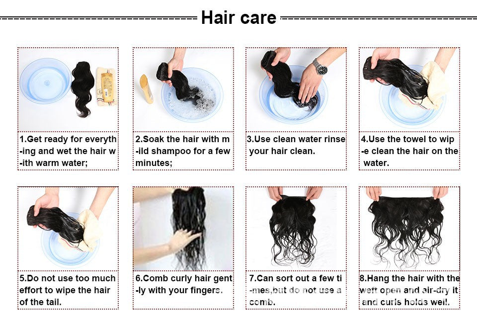 Real human hair ice-silk wig Curly Headband Wig Human Hair Wig