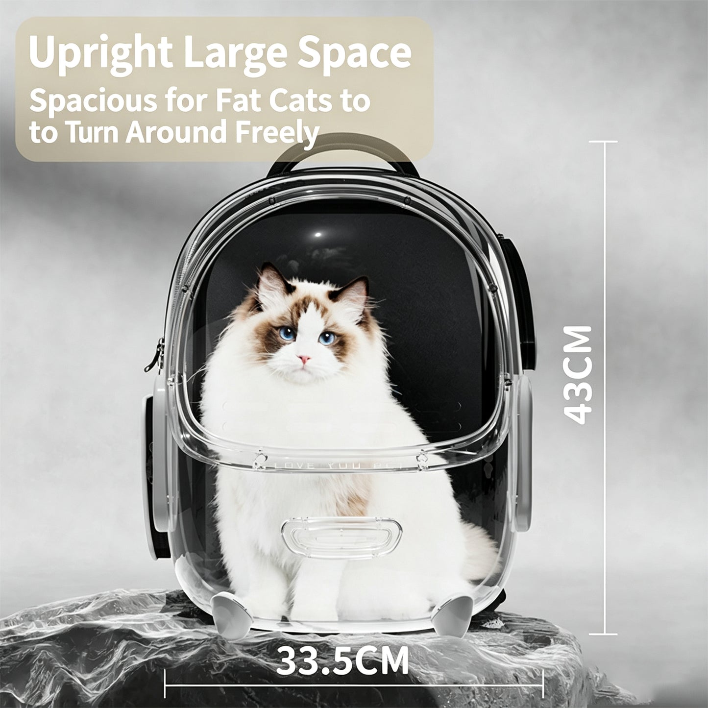 Space Capsule Pet Backpack With Storage Pockets,Convenient Travel Bag For Cats