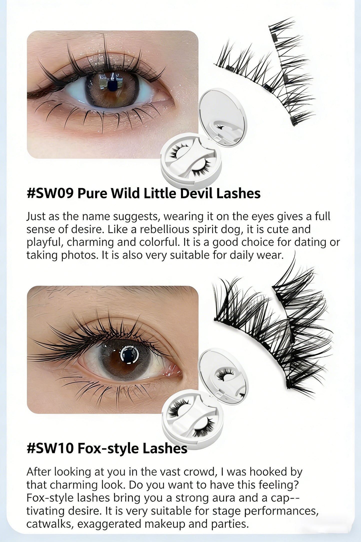 Magnetic suction false eyelash all-in-one box new camellia eyelashes European and American thick Japanese and Korean natural eyelashes