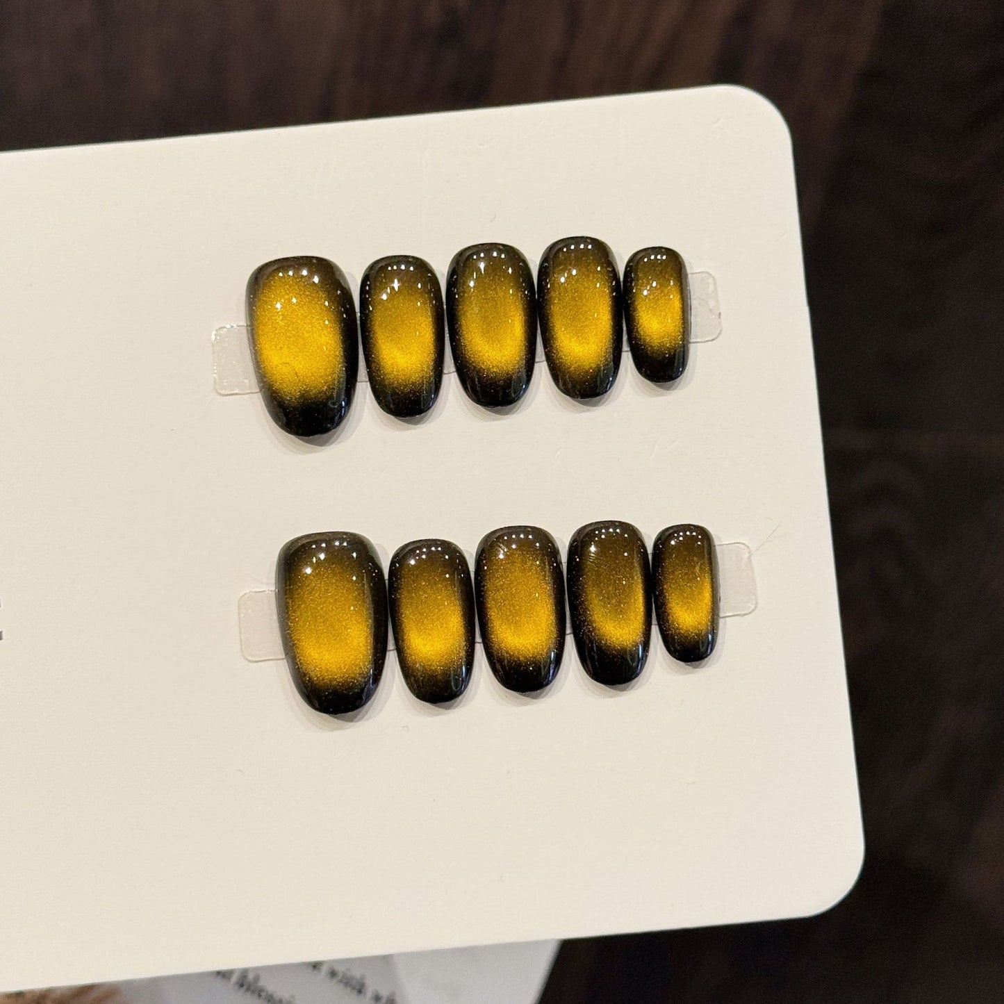 Amber Gradient Handmade Press-On Nails, Retro & Vibrant, Elegant and Confident Style