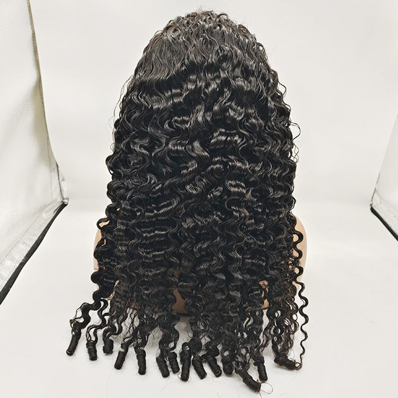 Women's natural color straight wig, Burmese curly frontal lace wig, curly hairpiece 13*4