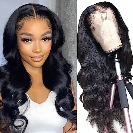 13*4 front lace-up real-life European and American body wave frontal wig