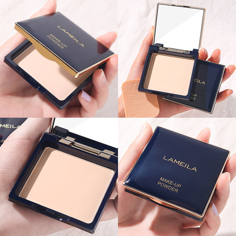Set up powder matte matte surface is light and thin, natural, not easy to take off makeup, durable oil control, concealer, waterproof, sweat proof, dry and wet dual-use