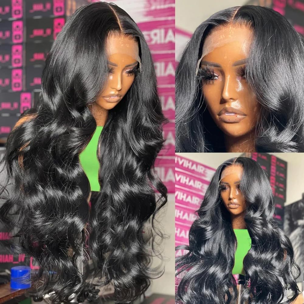 13x4 Lace Front Wig  Real Hair Free Parting Large Wave