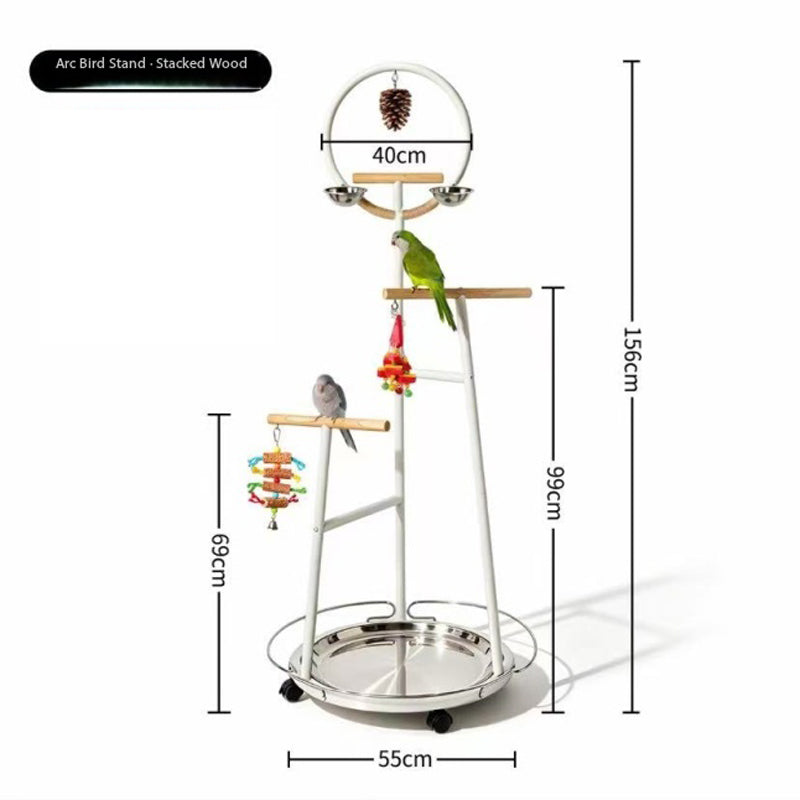 Movable Parrot Bird Stand, Freely Move Your Parrot Play Area Anywhere