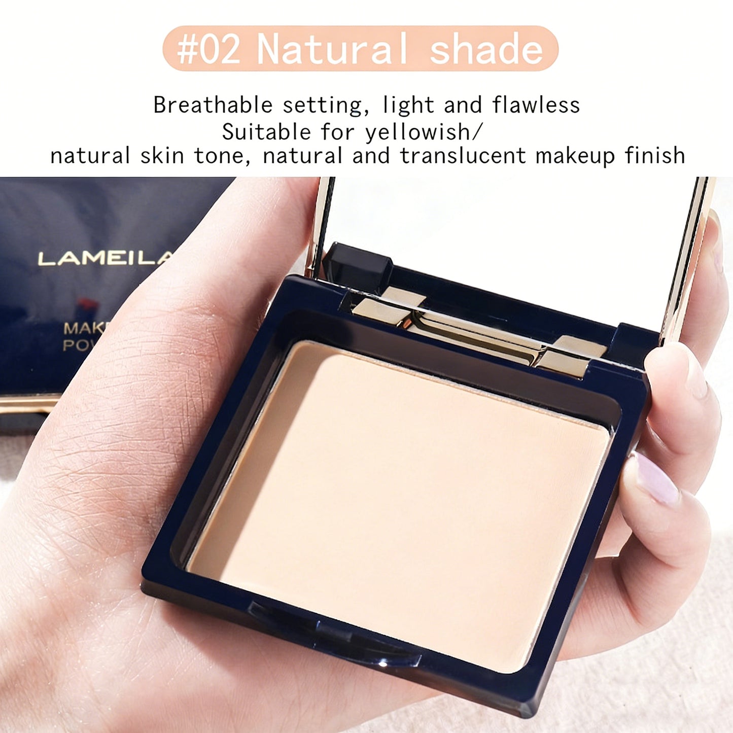 Set up powder matte matte surface is light and thin, natural, not easy to take off makeup, durable oil control, concealer, waterproof, sweat proof, dry and wet dual-use
