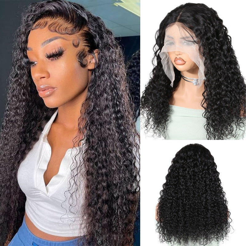 Hair Deep Wave Lace Frontal Wig human hair wig 180% density