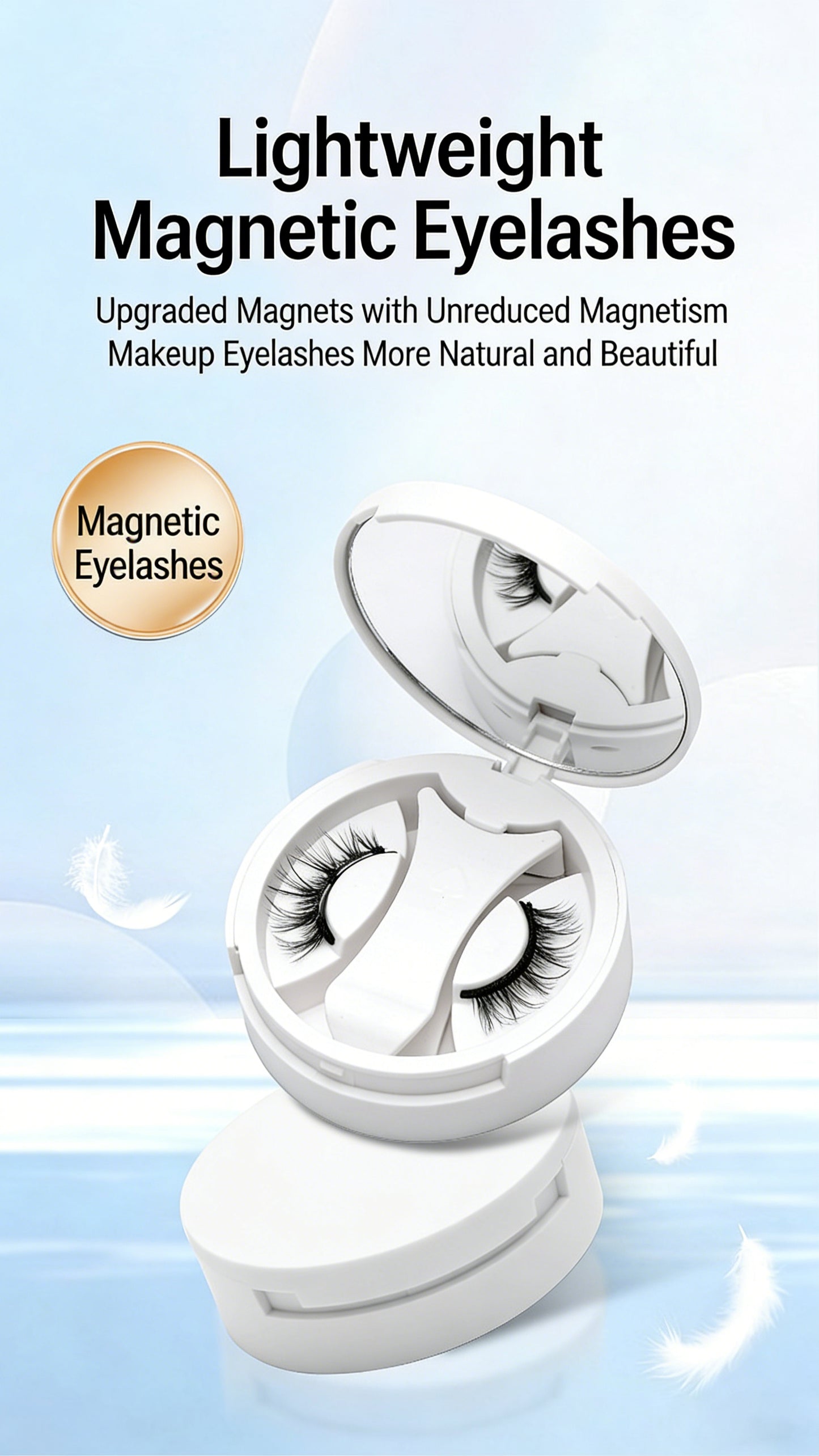 Magnetic suction false eyelash all-in-one box new camellia eyelashes European and American thick Japanese and Korean natural eyelashes