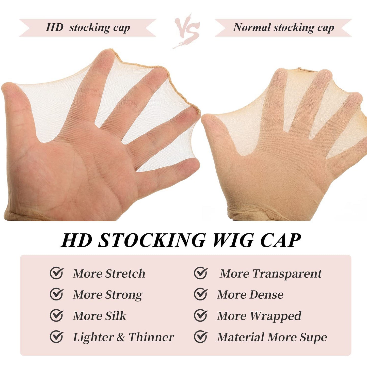 High level hair net compression cap WIG CAP high-definition lace transparent invisible super elastic mesh cap