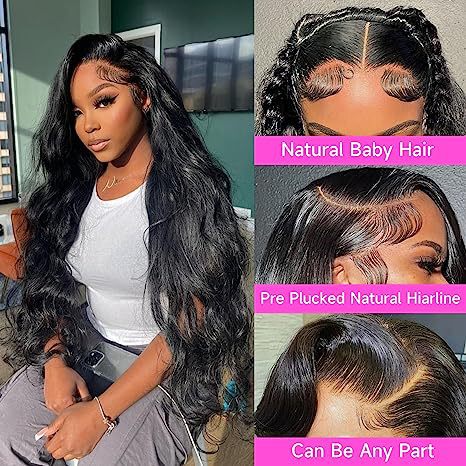 13*4 front lace-up real-life European and American body wave frontal wig
