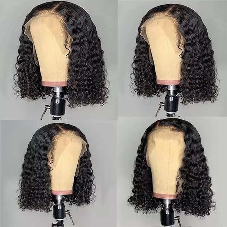 13X4HD Lace Frontal kinky Curly Bob Human Hair Wigs 10A