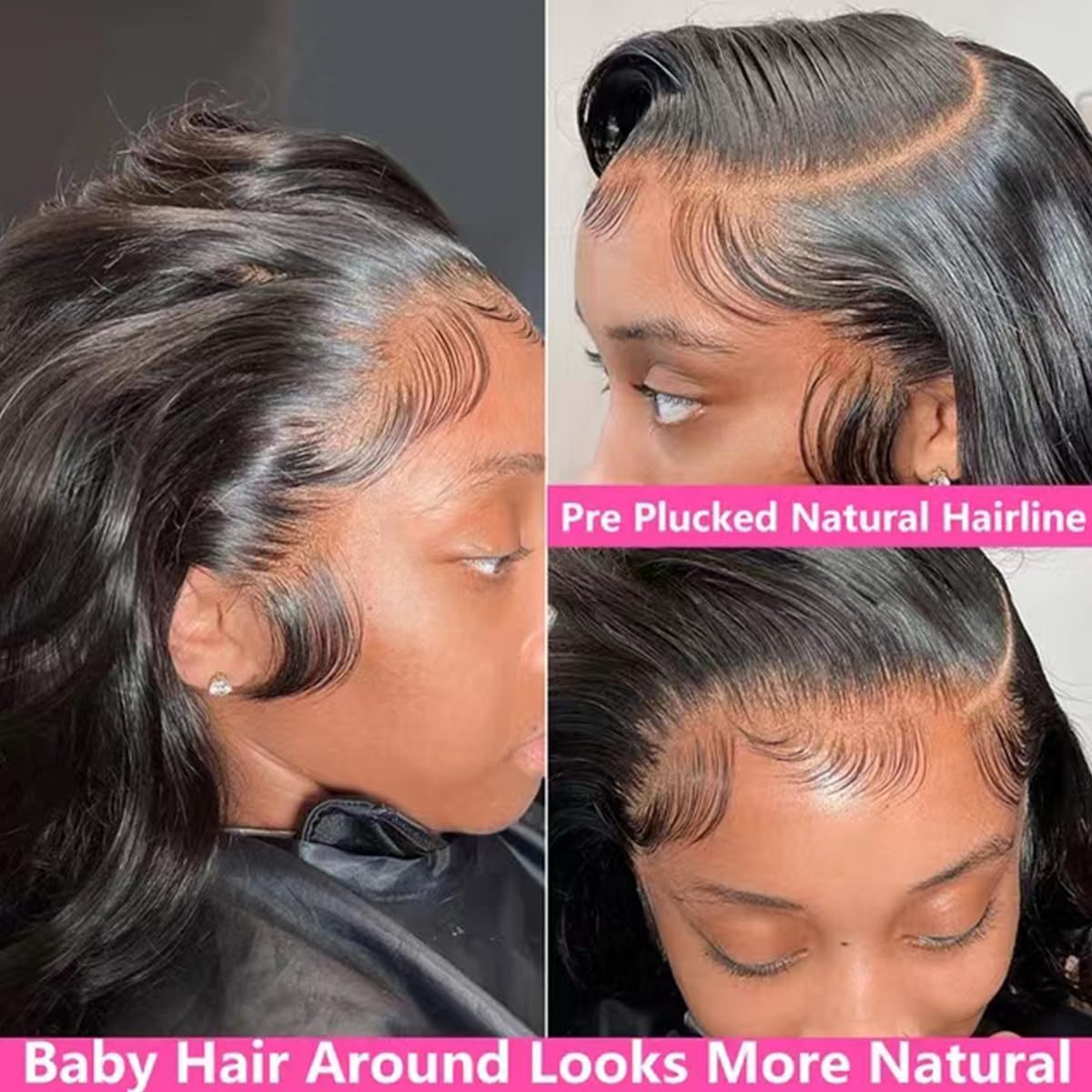 13x4 Lace Front Wig  Real Hair Free Parting Large Wave