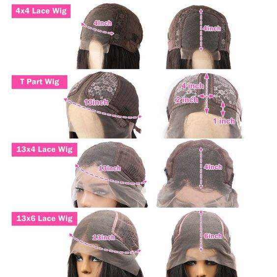 Transparent lace brown color human hair wig 13*4 180density