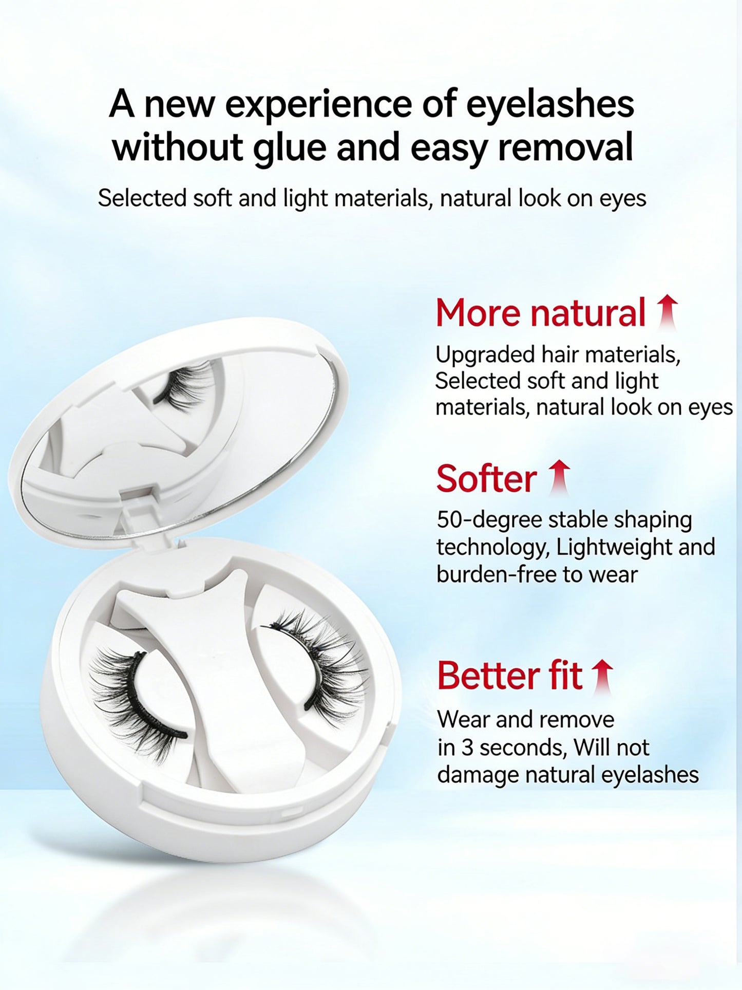 Magnetic suction false eyelash all-in-one box new camellia eyelashes European and American thick Japanese and Korean natural eyelashes