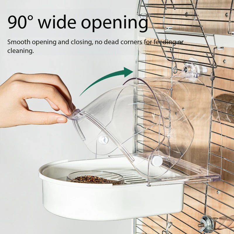 Dustproof Hanging Parrot Bathtub, Multi-functional Bird Cage Accessory