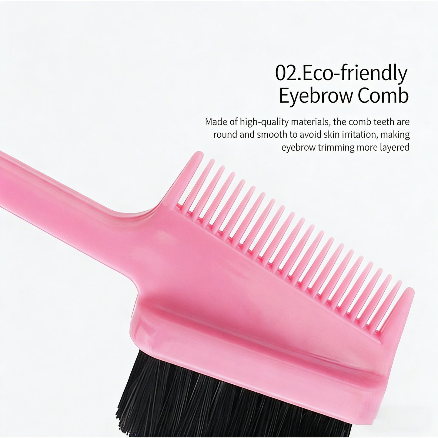 Multi use eyebrow brush, broken hair brush, double ended hairline comb, hair dye brush, hair styling tool, portable (set of three)