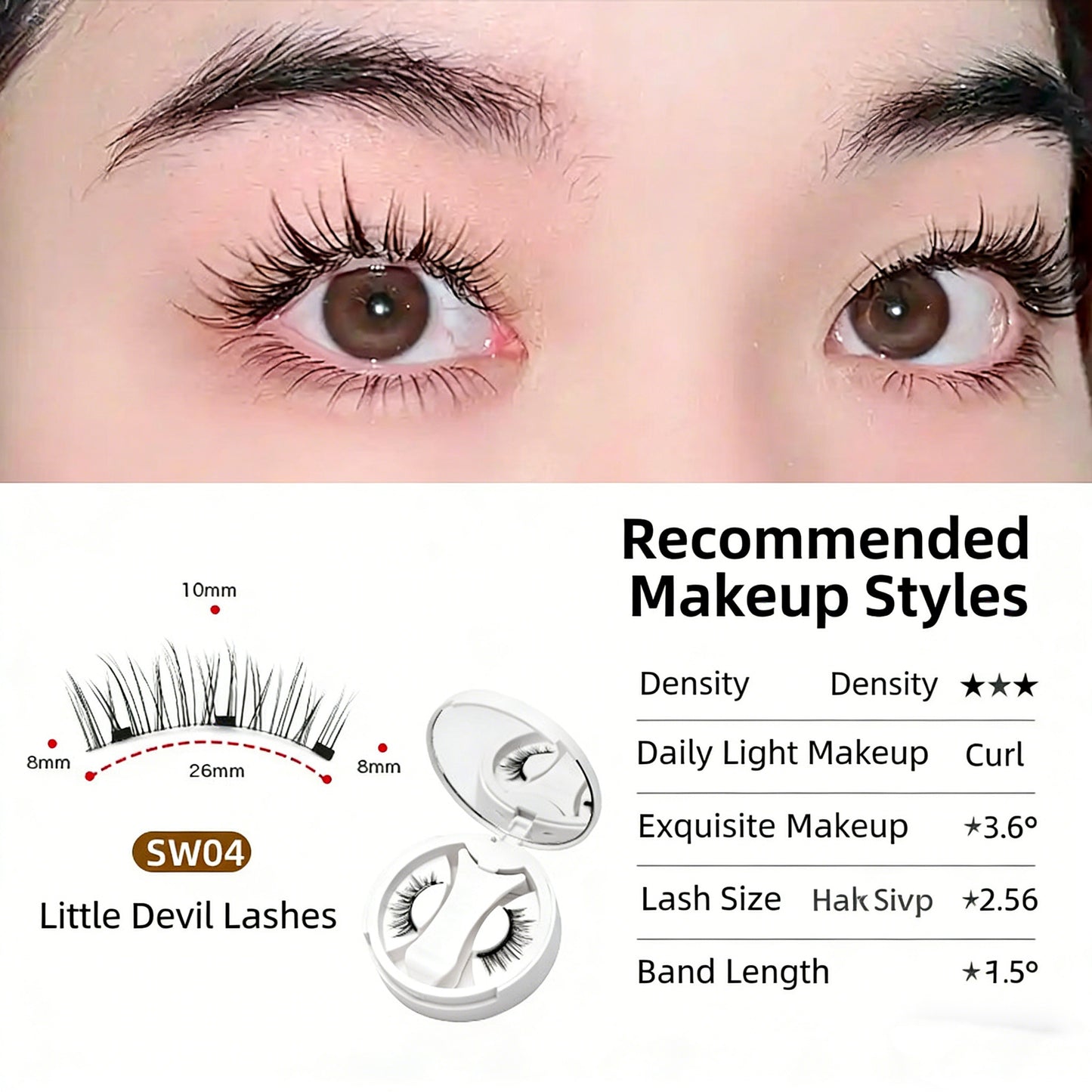 Magnetic suction false eyelash all-in-one box new camellia eyelashes European and American thick Japanese and Korean natural eyelashes
